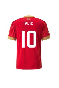 Serbia Dusan Tadic #10 Fotballdrakt Hjemme Klær VM 2022 Korte ermer